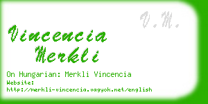 vincencia merkli business card